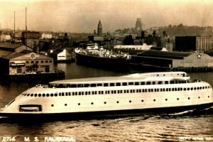 RPPC Famous Art Deco MS Kalakala Ferry Seattle Waterfront Postcard