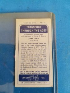 STEAM COACH STEAM POWER.VTG BROOKE BOND TEA TEA CARD.