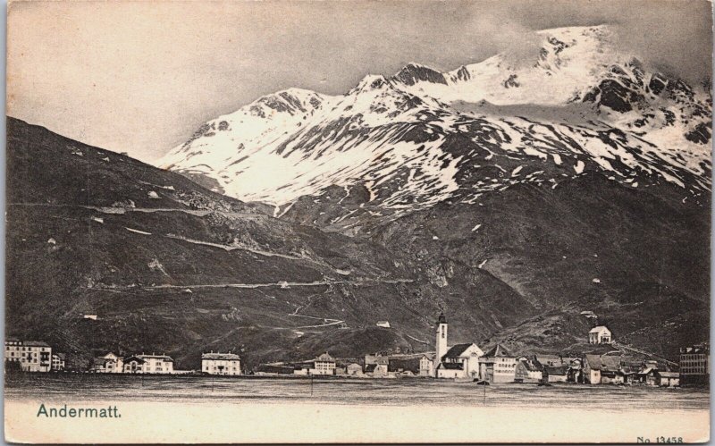 Switzerland Andermatt Vintage Postcard C199