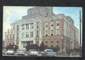 MERIDIAN MISSISSIPPI LAUDERDALE COUNTY COURT HOUSE OLD CARS VINTAGE POSTCARD