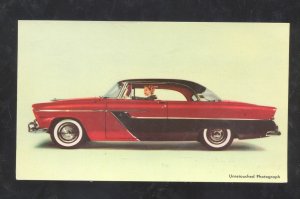 1955 PLYMOUTH BELVEDERE SPORT COUPE CAR DEALER ADVERTISING POSTCARD