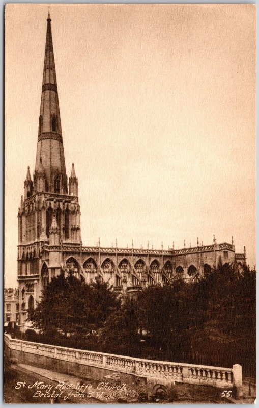 Mary Redcliffe Church Bristol From South West Bristol England Postcard