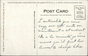 Lowell MA Auto Car Racing Merrimack Valley Course c1910 Postcard