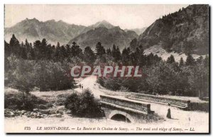 Le Mont Dore Old Postcard THE road and the chain of Sancy