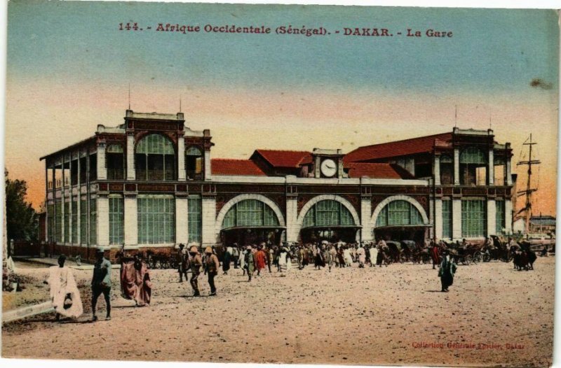 CPA AK Senegal Fortier 144. Afrique Occidentale-Dakar-La Gare (235256)