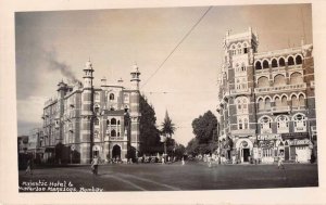 Bombay India Majestic Hotel and Waterloo Mansions Real Photo Postcard AA10288