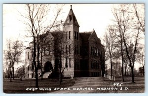 RPPC  MADISON, South Dakota SD ~ East Wing STATE NORMAL SCHOOL 1946 Postcard