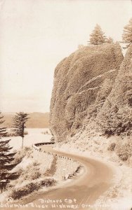 Bishops Cap, Columbia River Highway, Oregon, Early Real Photo Postcard, Unused