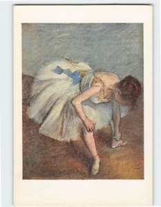 Postcard Dancer tying her sandal By Edgar Degas, Musée du Louvre, Paris, France