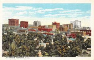 C31/ Muskogee Oklahoma Ok Postcard c1915 Sky Line Buildings Homes