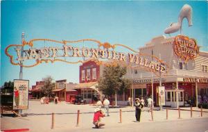 Vintage Postcard Neon Sign Last Frontier Village Old Las Vegas NV Frontier Hotel