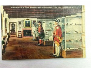Vintage Postcard 1930s Museum South Barracks Fort Ticonderoga NY Built by French