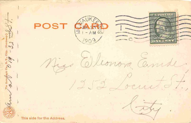 Forest Home Cemetery View Milwaukee Wisconsin 1909 postcard