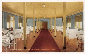 Interior Receiving Ward, Fitzsimmons General Army Hospital, Postcard, Unused 