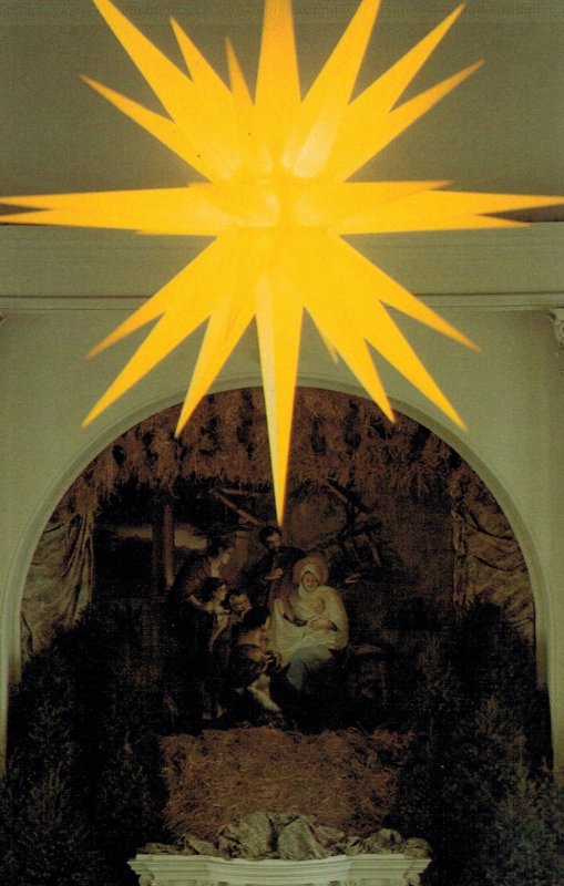 An Advent Star Shines in Central Moravian Church, Bethlehem, PA Postcard