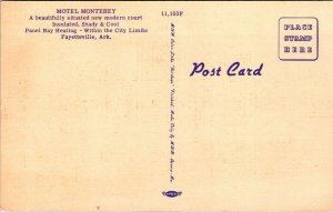 Linen Postcard Motel Monterey in Fayetteville, Arkansas~139590