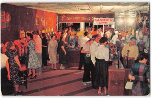 NUGGET CLUB Casino Interior RENO Nevada Slot Machines 1950s Vintage Postcard