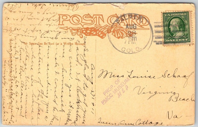 Palmer Lake Colorado 1911 Postcard Scene In Glen Park