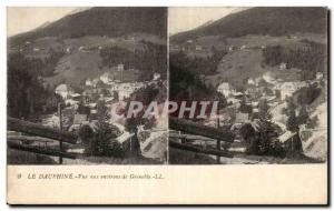 Stereoscopic Card - The Dauphine - View the surroundings Grenoble - Old Postcard