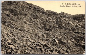 A Difficult Drive Snake River Idaho ID Mountain Rockies Postcard