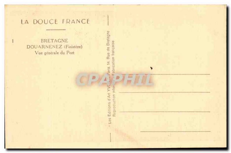 Douarnenez Old Postcard General view of the port