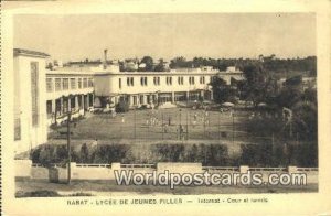 Cour et tennis, Lycee de Jeunes Filles Rabat Eqypt Unused 