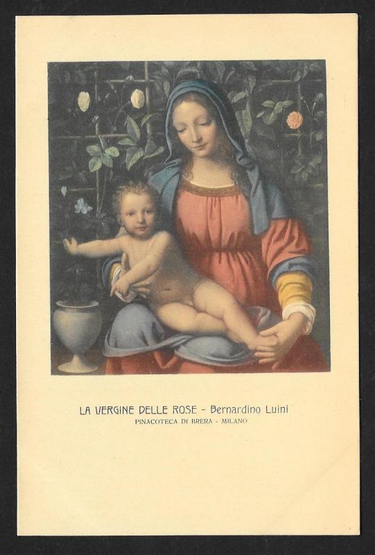 The Virgin with Roses Luini Unused c1920s