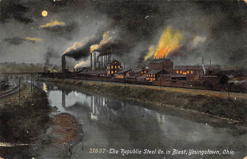 Republic Steel Co. in Blast Youngstown, Ohio OH