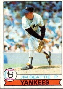 1979 Topps Baseball Card Jim Beattie New York Yankees