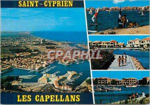 Postcard Modern Vermeille Cote Saint Cyprien (Pyrennees Orientales) aerial vi...