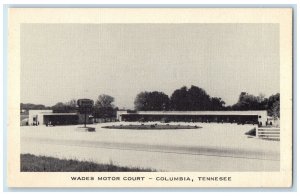 c1920 Wades Motor Court & Restaurant Classic Cars Columbia Tennessee TN Postcard