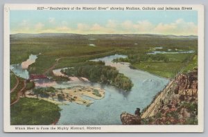 Missouri Montana~Headwaters Of River~Madison Gallatin Jefferson River~Vintage PC