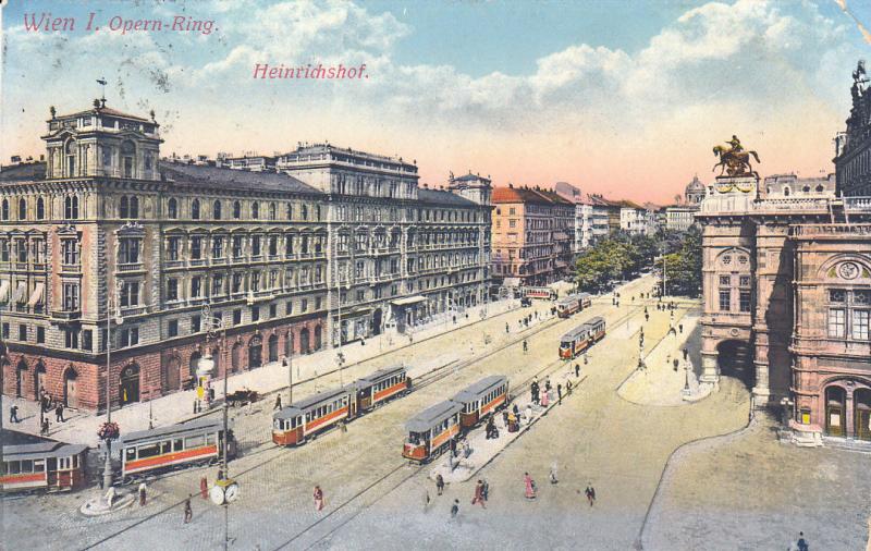 Austria Wien Opera Ring Heinrichshof old tram railway station