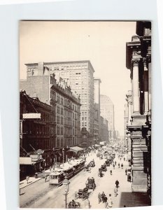 Postcard Randolph St. in 1900, Chicago, Illinois