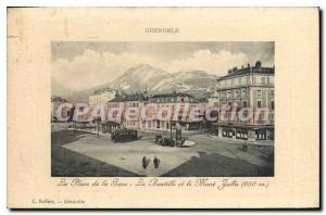 Old Postcard Grenoble Place De La Gare