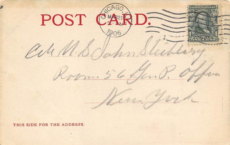 Chicago Illinois 1906 Postcard Rustic Bridge Washington Park