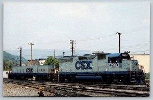 Vintage Railroad Train Locomotive Postcard - CSX Transportation