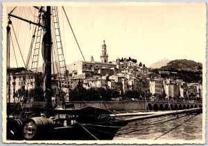 Cute De Azur Montea Harbor Boats Buildings, Real Photo RPPC, Postcard