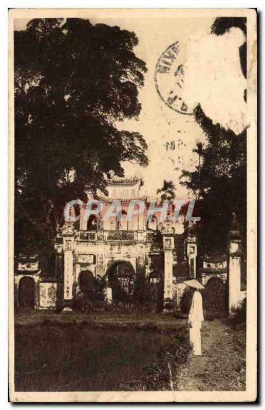 Old Postcard On Circular Road Dong Pagoda May Tonkin Indochina