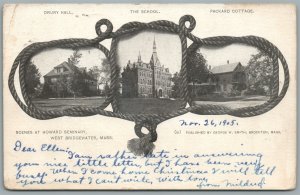 WEST BRIDGEWATER MA HOWARD SEMINARY ANTIQUE POSTCARD