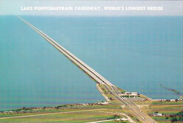 Louisiana New Orleans Lake Ponchartrain Causeway World's Longest Bridge