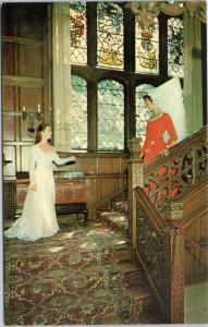 Stan Hywet Hall, Akron, Ohio - Country Estate - Women in Period dress- postcard