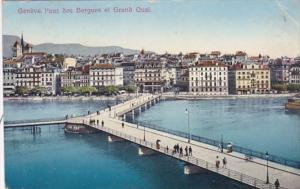 Switzerland Geneve Pont des Bergues et Grand Quai 1911