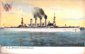 US Armored Cruiser Colorado Military Battleship Unused 