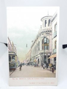 Calle de Coliseo Viejo Mexico City Vintage Antique Postcard Mexico Early 1900s