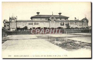 Old Postcard Mers les Bains Casino odds Gardens and Tennis Games