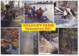 Killer Whale Skana & Miniature Train, Stanley Park , Victoria , B.C. , Cana...