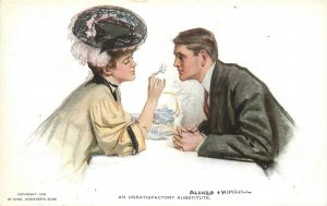 Postcard C-190 Alonzo Kimball romantic couple fashion artist impression 22-14189