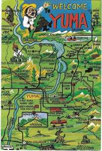 Welcome to Yuma Arizona A Map Card 4 by 6
