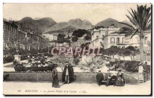 Menton - The Public Garden and the Casino - Old Postcard